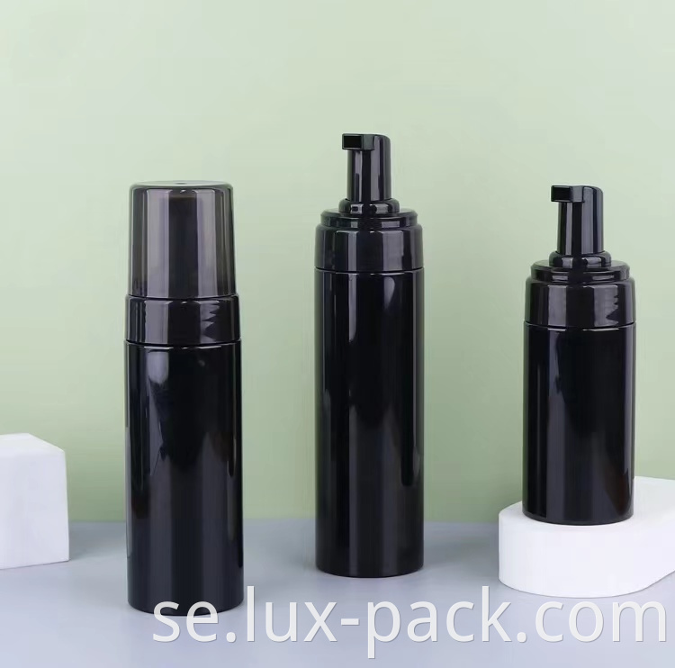 Partihandel PET Black Soap Foam Pump -flaskor med skumpump och lock